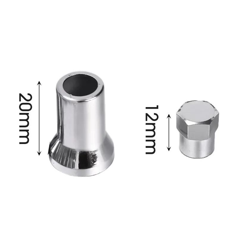 Tire Valve Hexagonal Cap with Sleeve Cover TR413 Chrome Plated Snap-on Car Truck Tire Car Tire Wheel Universal Accessories Valve Stems 1