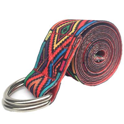 Polyester Baumwolle Gym Fitness Widerstand Yoga Übungsband Entspannung Kräftiger Training(rot)