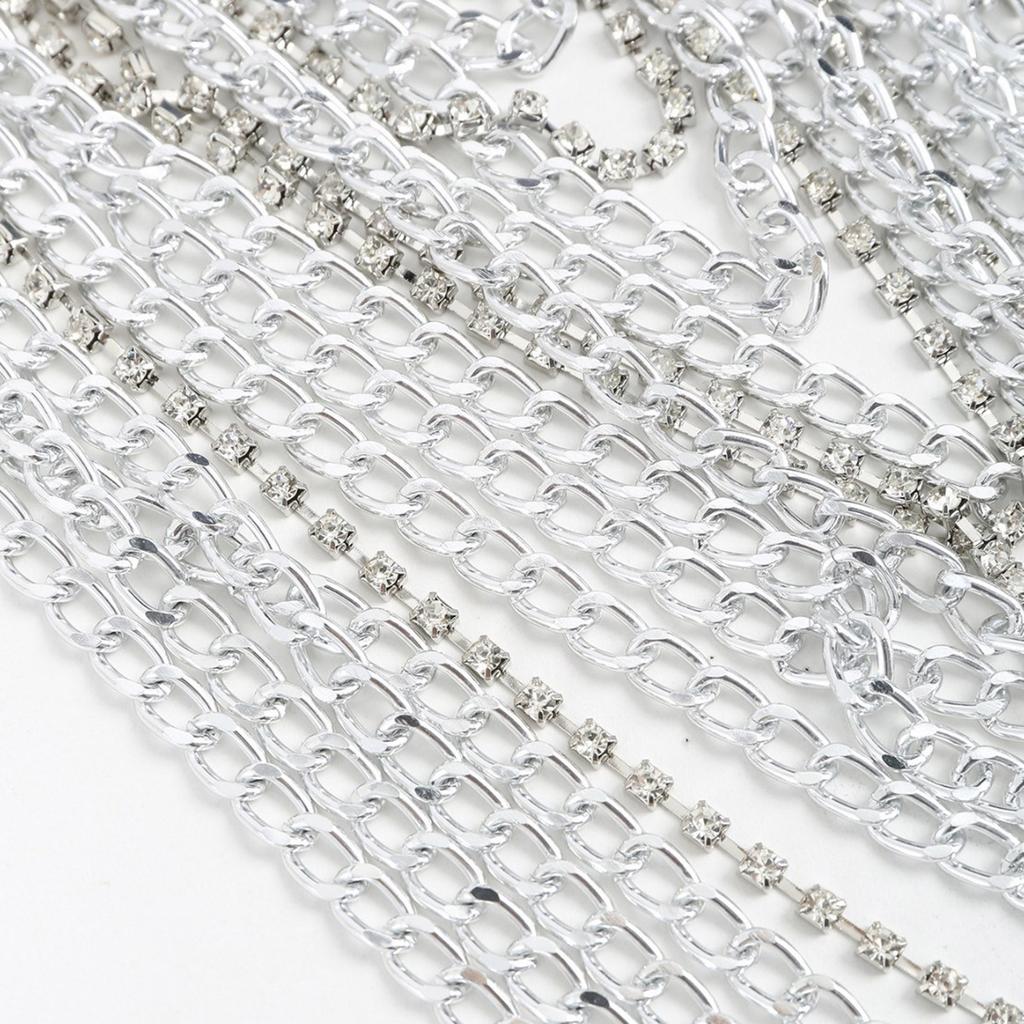 Stylish Alloy Body Chain with Rhinestones Fashion Waist Chain Decorative Body Chain Perfect for Dress and Evening Outfit
