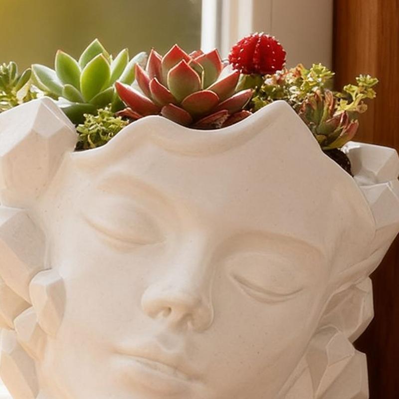 Face Sculpture Flowerpot Silicone Mold Silicone Candle Cup Mould For Epoxy Resin Candle Cup Soap Chocolate Baking Tool