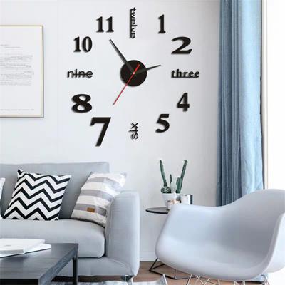 Creative Simple Silent Wall Clock DIY Living Room Bedroom Decoration Clock Acrylic Digital Clock Wall Stickers Clock