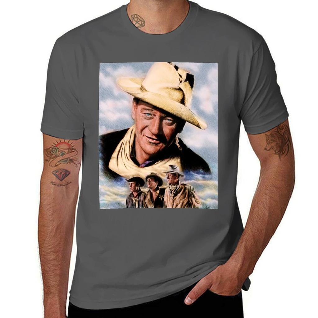 John Wayne 2 Tshirt Classic Crew Neck Cotton Tshirt