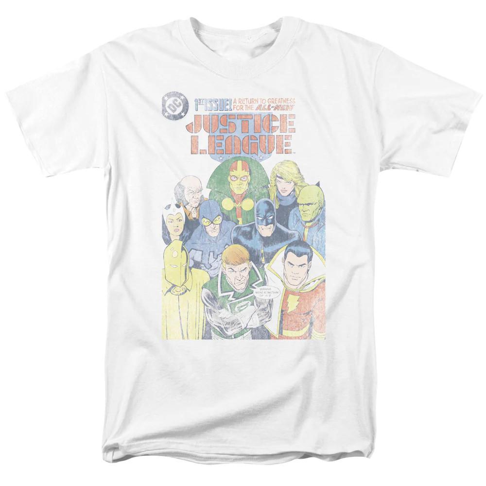 

Justice League Of America Justice League #1 Cover Mens T Shirt White Officially 3XL