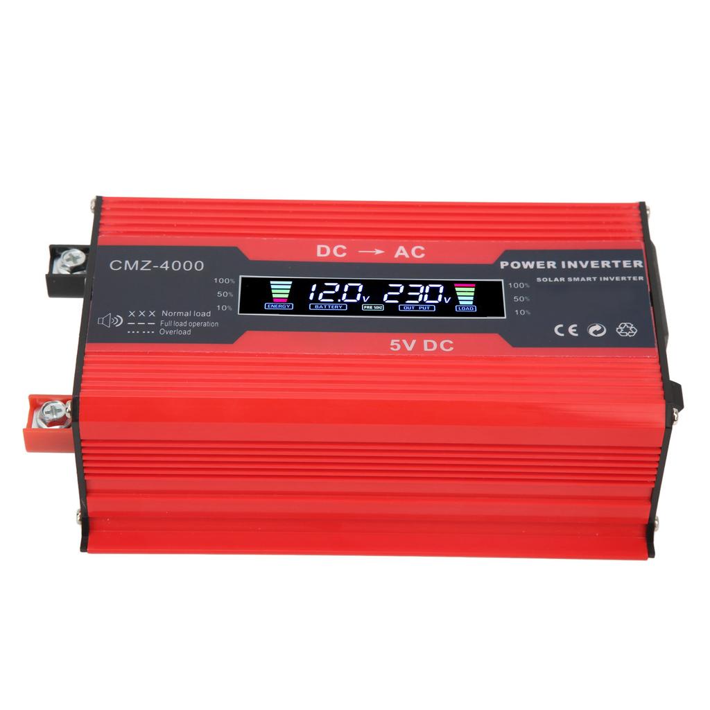 300W Modifiye Sinüs Dalgalı İnvertör Çift USB Portu 4.2A Hızlı Şarj Renkli Dijital Ekranlı Araç Güç İnvertörü 12V -