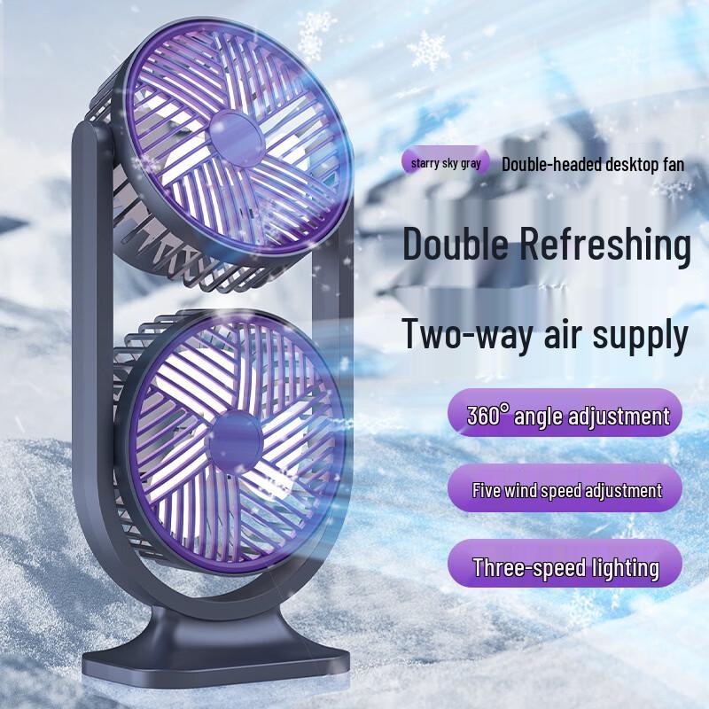 LISM FS-29 Gemini Dual-Head Stand Fan