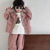Children's Denim Outfits for Kids Spring and Autumn Pink Cool Handsome Baby Jacket Boys' Two-Piece Set Trendy and Cool