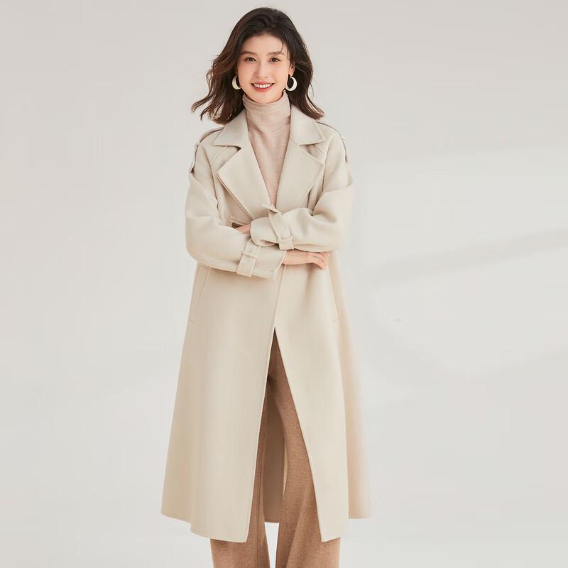 Women's Pure Wool Double-faced Double-breasted Coat