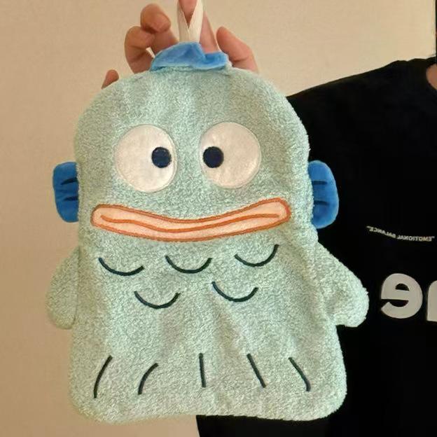 Cartoon Kitchen Hand Towel - Thick, Absorbent, Lint-Free, Cute Hanging Dishcloth for Bathroom and Household Use
