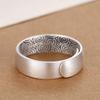 Adjustable Open Ring Men Women Floral Lotus Design Vintage Style Plated Statement Finger