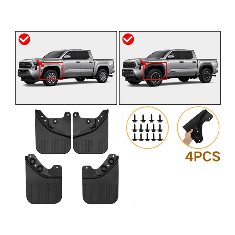 Auto-Schmutzfänger für Toyota Tacoma 2024 Kotflügel-Schutzblech Spritzschutz Zubehör-A87Q