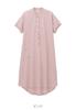 Fairy Maternity Pajamas Waffle Knit Nightgown Can Be Used Long After Childbirth Suitable for and Nursing Loose with Pockets Pink 10357102 [Inujirushi