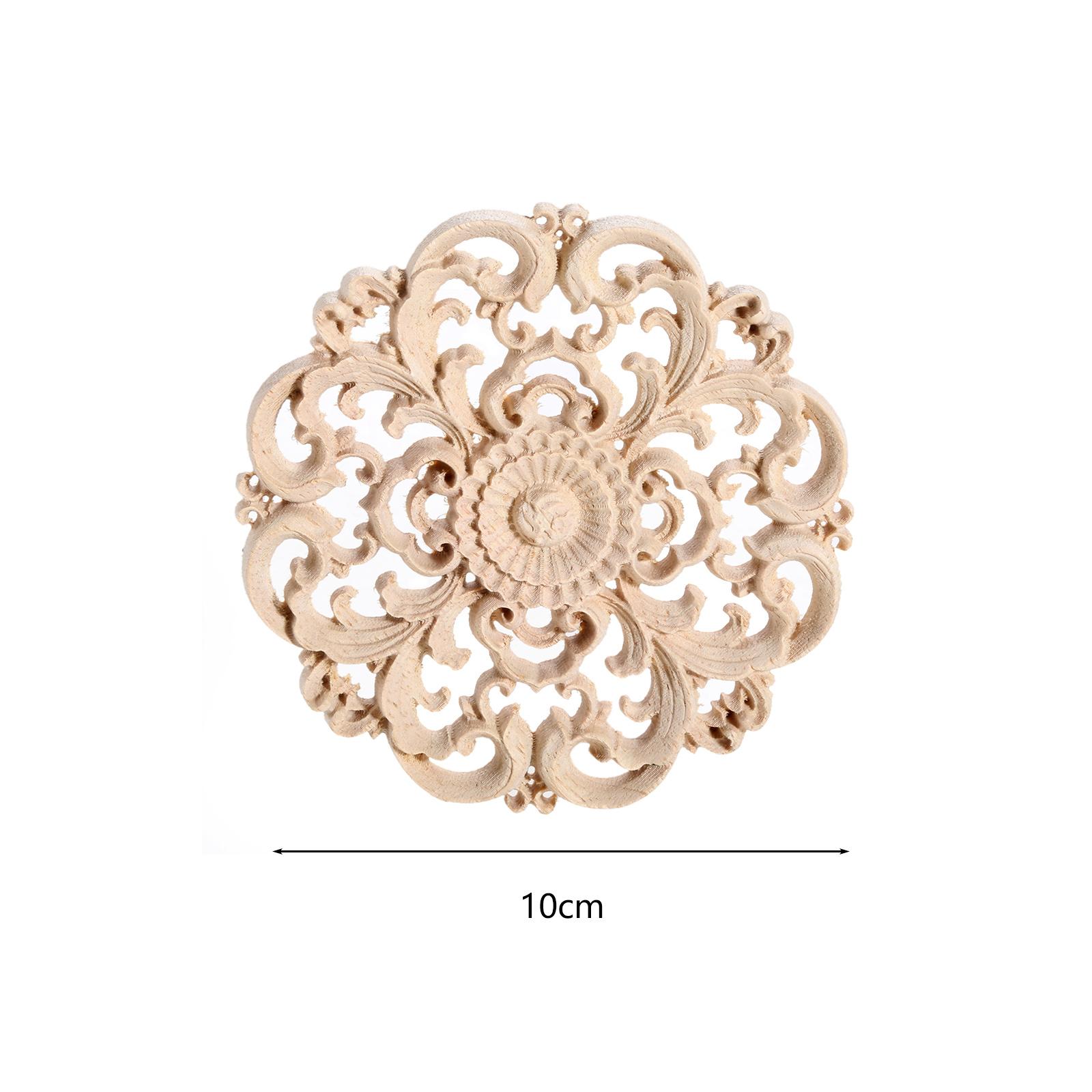 

1 Pc Wood Decal Corner Wood Applique Onlay Home Window Unpainted Ornamental Furniture Bed Door Cabinet Decor 10/12/15/20/24/30cm