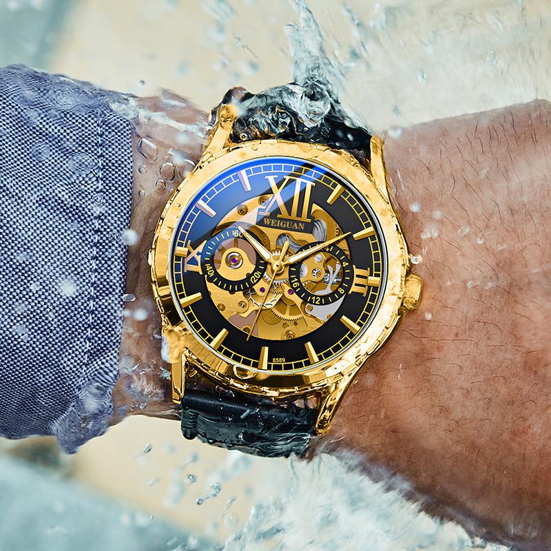 Men's Automatic Luminous Waterproof Hollow Mechanical Watch