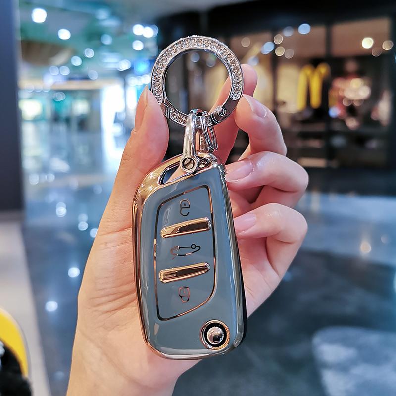 New TPU Car Remote Key Case Cover Protect Shell Bag For Peugeot 3008 308 408 407 5008 For Citroen C1 C2 C3 C4 C5 DS3 DS4 DS5 DS6