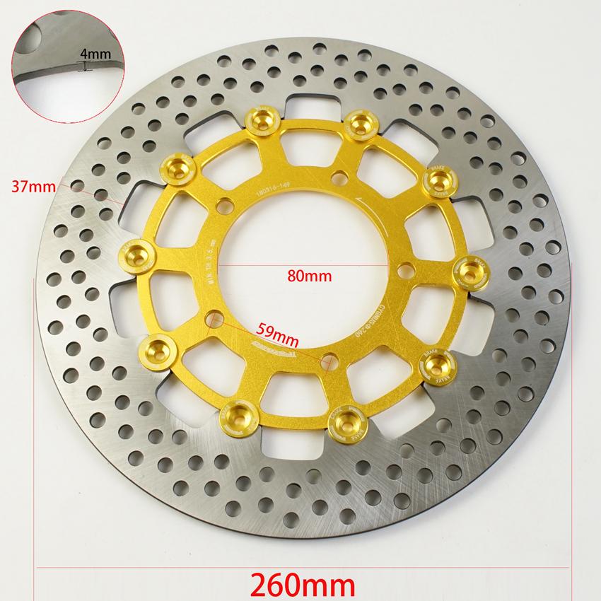 Brake Disc Rotor Motorcycle CNC Aluminum 260mm 3 Hole 5 Hole Pitching 70mm 59mm Floating Disc for Yamaha BWS WISP Motorbike