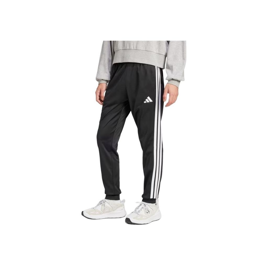 Adidas 3-Stripes Tricot Regular Tapered Track Pants Men Pants Black JI8809
