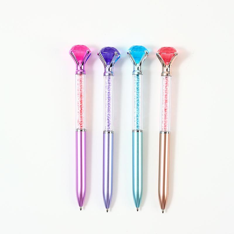 1PCS Creative Diamond Ball Pen 0.5mm Blue Ballpoint Pen