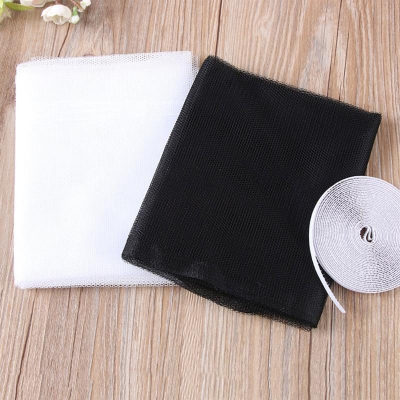 Adjustable Customizable DIY Insect Netting For Window Easy Install Ventilation Mesh Screen 6Pack with Adhesive Tape Roll