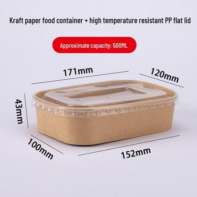 Boîte à déjeuner Yuduo jetable en papier kraft