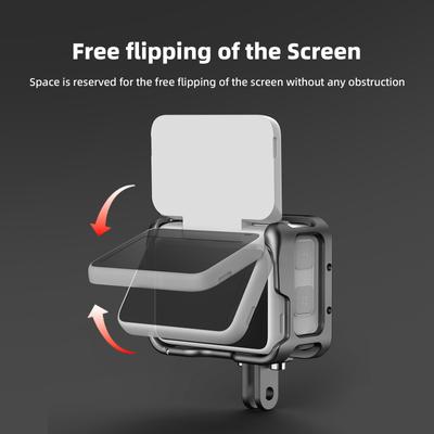 AMagisn AG01 Sportkamera-Videokäfig, Kamerakäfig aus Aluminiumlegierung mit zwei Kaltschuhhalterungen und