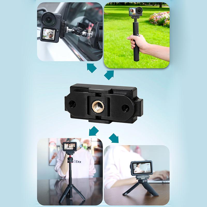 Geeignet für Dji Action 6 Magnetischer Montageadapter Kamerastativ Basis Faltbarer Montagefester Ständer Schnellverschluss