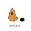 Capybara und Yuzu Emaille Pins benutzerdefinierte Abzeichen Tier Schmuck Geschenk für Freunde Geschenk