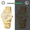 Men's Automatic Mechanical Skeleton Watch Luminous Analog Display Antique Waterproof Stainless Steel Band Casual Business Silver Gold black -