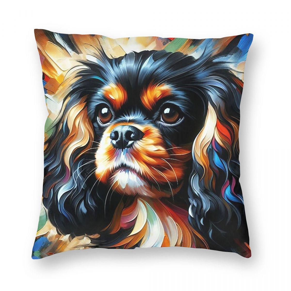 

Cavalier King Charles Spaniel Square Pillowcase Pillow Cover Cushion Throw Pillow for Home Bedroom Car 12x12Inch