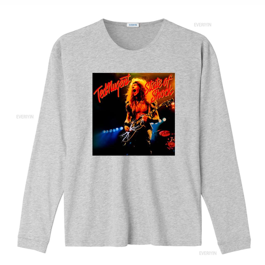Ted Nugent State Of Shock Vintage Rock Band T Shirt 90s Style Black Rare Double Sided Sizes S 5XL F030 vintage Washed fashion