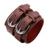 Fashion Male Leather Bracelet Friendship Big Wide Bracelet for Women Men High Quality Buckle Adjustable Bracelet Vintage Punk Jewelry Gifts