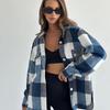 Women's 2025 Thick Plaid Shirt Jacket: Versatile Lazy Style for Autumn & Winter