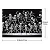 Halloween Skeleton Dance Photography Background | Terrifying haunted house  full moon  pumpkin lantern  and bat design