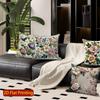 2D Set Of 4 Vintage Floral Throw Pillow Covers Pattern Cushion Cover Suitable For Sofa Bedroom Car Pillow Cover
