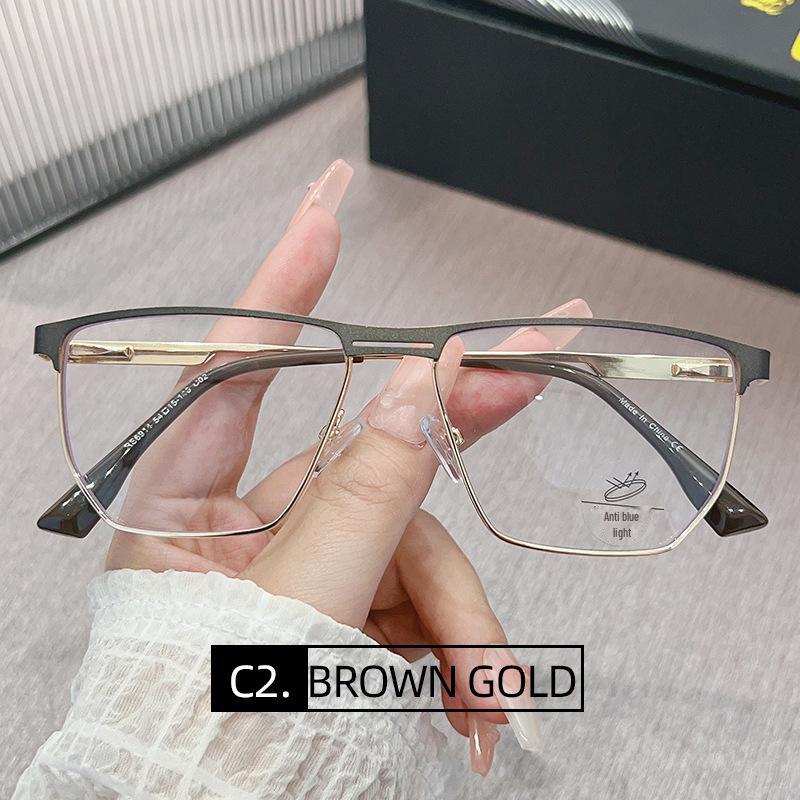 

Чоловічі класичні металеві окуляри в половинній оправі - серія Business Elite, відповідність ступеням