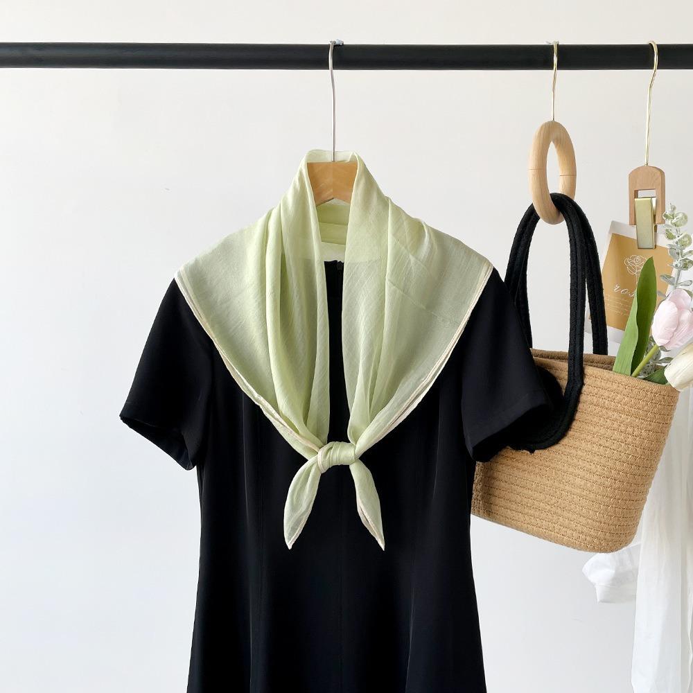 70*70cm Women's Square Solid Color Head Scarf Large Silk Feeling Hair Wrapping Scarves for Sleeping Bandanas Fashion Scarf