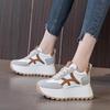 8 cm heightened thick-soled muffin dad shoes for women, popular, heightened soft leather sports versatile little white shoes for women in autumn and w