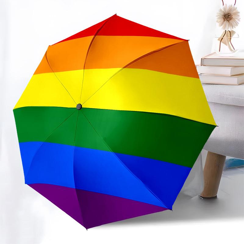 1 Stück Regenbogenflagge Auto-Regenschirm Langlebiger Eisenrahmen & Kunststoffgriff, Geschenk für Männer & Frauen, Stabile Konstruktion y250905183