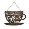 Kawa Herbata Drewniane Znaki Rustykalne Amerykańskie Znaki Dekoracja Kawiarni Kawiarni Baru Kawowego Do Kuchni Jadalni Domu Świąteczna Dekoracja Ściany Drewniana