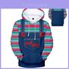 Farbenfroh gestaltete Sweatshirt-Hoodies mit 3D-Druck von Good Guys Chucky für Damen und Herren