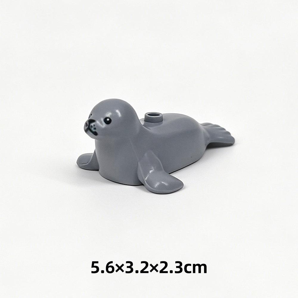 Animal Printed DIY Parts: Goat, Seagull, Penguin, Fish, Sheep - Compatible with MOC Building Block Toys