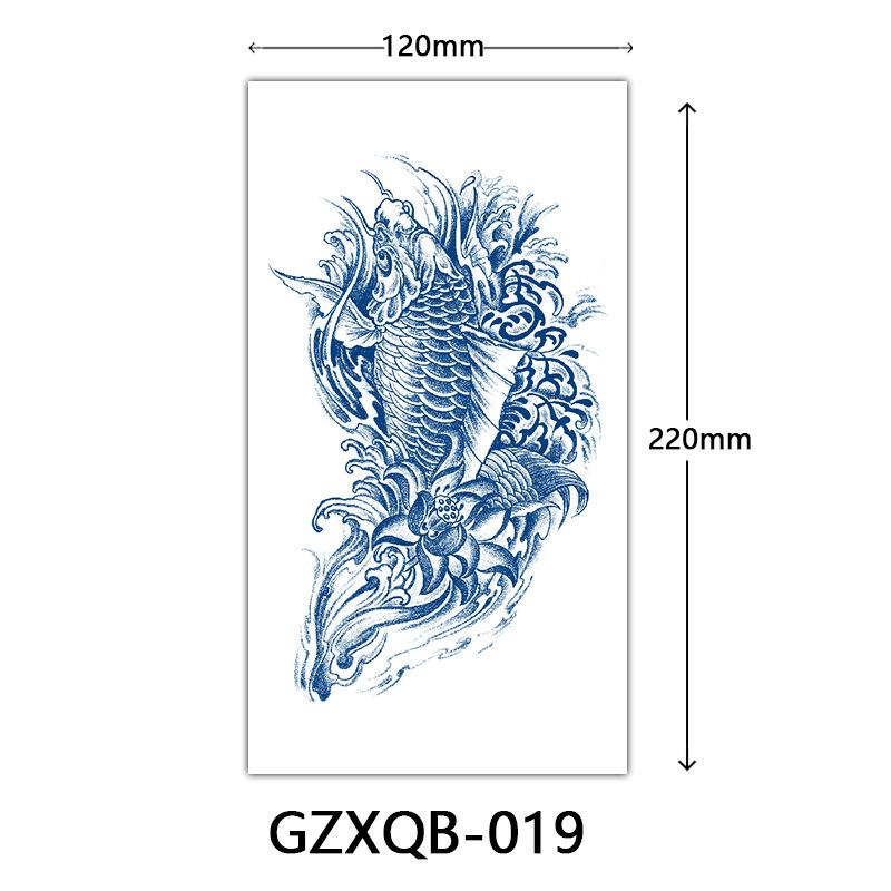 Herbal Half Arm Tattoo Stickers, Big Arm Juice Semi-Permanent Tattoo Stickers, Sweatproof Tattoo