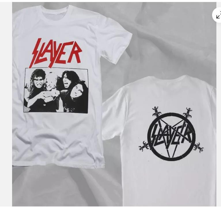 Slayer Thrash Metal Band Members 90s T-Shirt Size Classic 2 sided Unisex new Unisex T-Shirt M