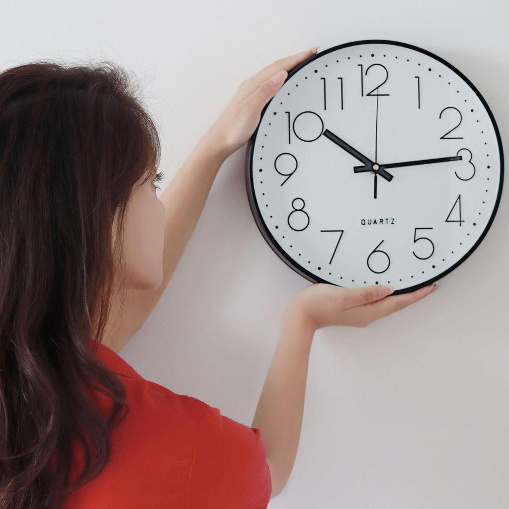 12" Silent Quartz Wall Clock for Living Room