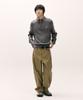 Seteo Button-Up Sailor Half Knit Zip-Up Charcoal