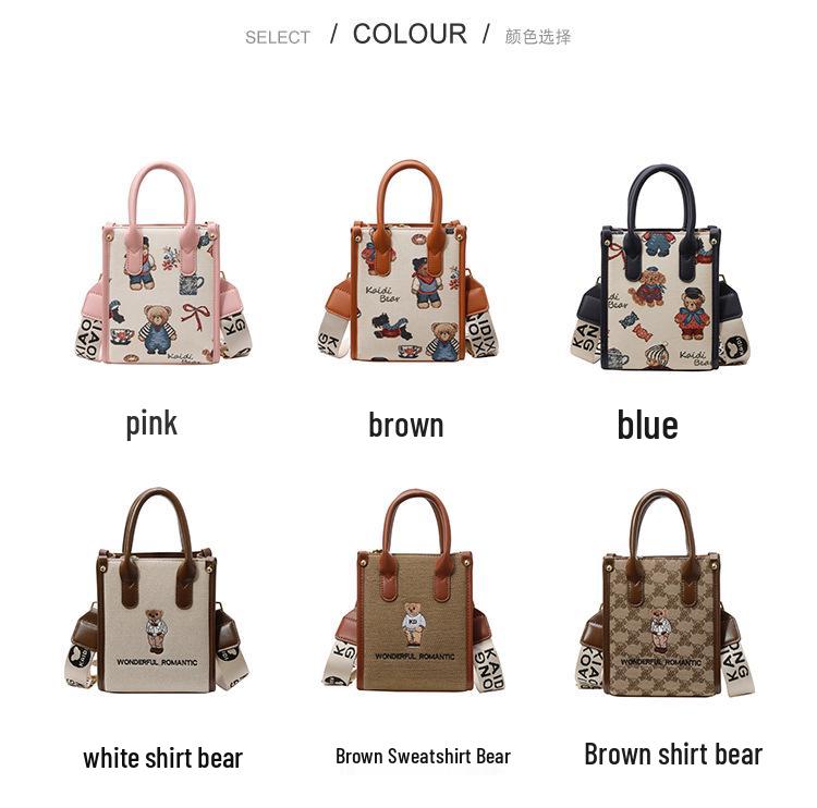 Katie Bear Damen Niedliche Handtasche im koreanischen Stil zum Umhängen - Kleine & Trendige Einzel-Schultertasche