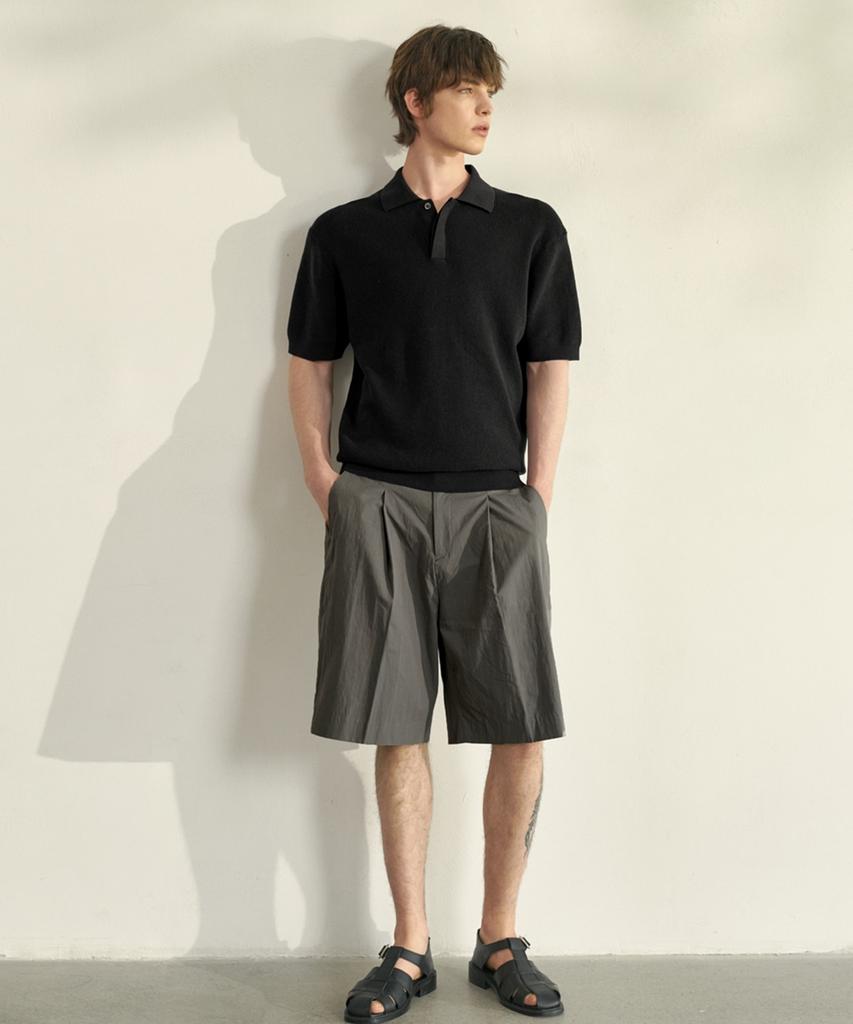 MOOD INSIDE Curly Hidden Collar Knit_White Melange (A Type)