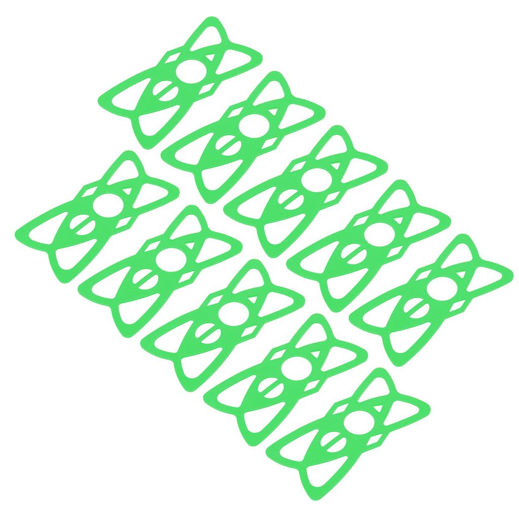 10pcs Bike Motorcycle Phone Mount Tether Silicone Handlebar Cradle Holder Band for Mountain Road BicycleGreen