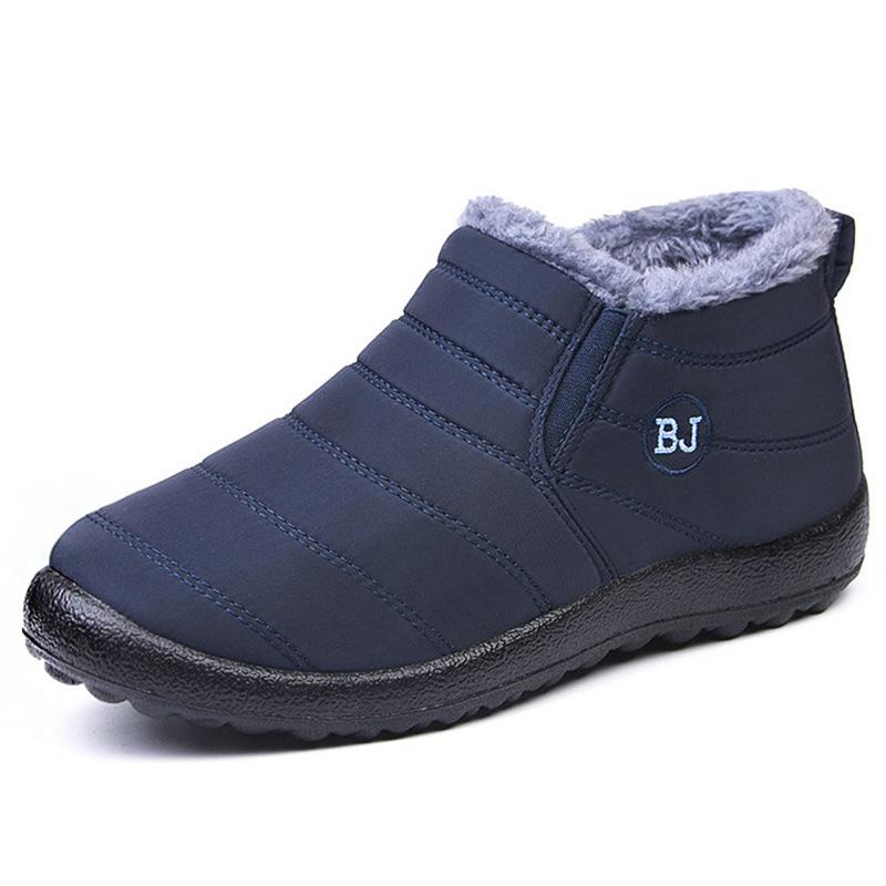 Snow Boots Woman Black Shoes Women Slip On Women Shoes Casual Unisex Waterproof Ankle Boots Fur Botas Mujer Winter Ladies Boots