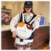 Plush Cat Backpack For Girls With Zipper Closure And Cell Phone Pocket