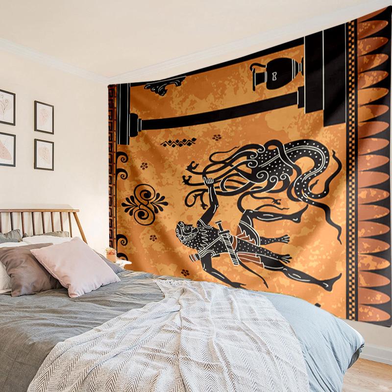 Greek Mythological Scene Tapestry, Unique Design Tapestry, Wall Decor for Bedroom,Livingroom, Playroom,Heartwarming Fan Holiday Gifts